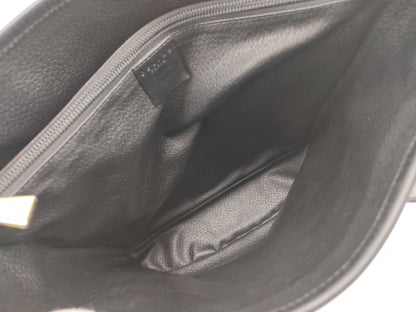 CELINE Black Macadam Bucket Tote Bag