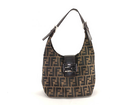 FENDI Zucca pattern Fendi Mamma Bucket Zucca FF hardware shoulder bag