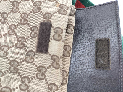 GUCCI GG Canvas Gucci Sherry Line Waist Pouch GG Canvas Waist Bag