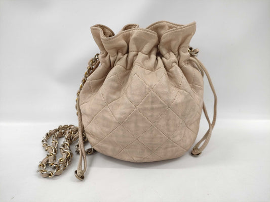 CHANEL CHANEL Drawstring Chain Shoulder Bag Coco Mark Matelasse Shoulder Bag