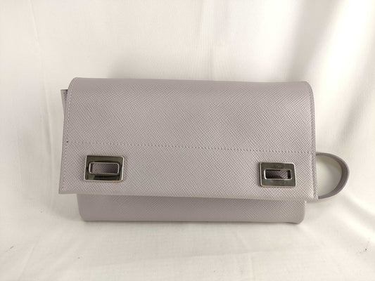 PRADA Prada Leather Chain Shoulder Bag Gray Shoulder Bag