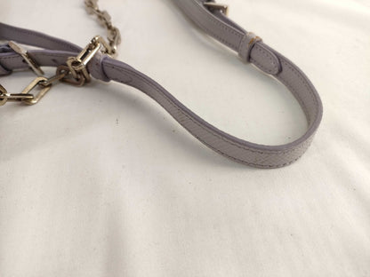 PRADA Prada Leather Chain Shoulder Bag Gray Shoulder Bag