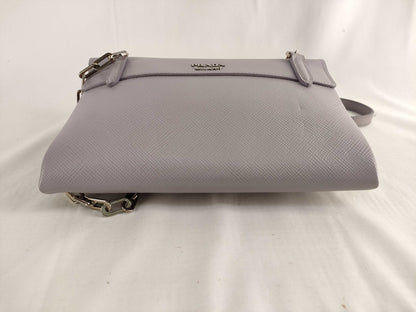 PRADA Prada Leather Chain Shoulder Bag Gray Shoulder Bag