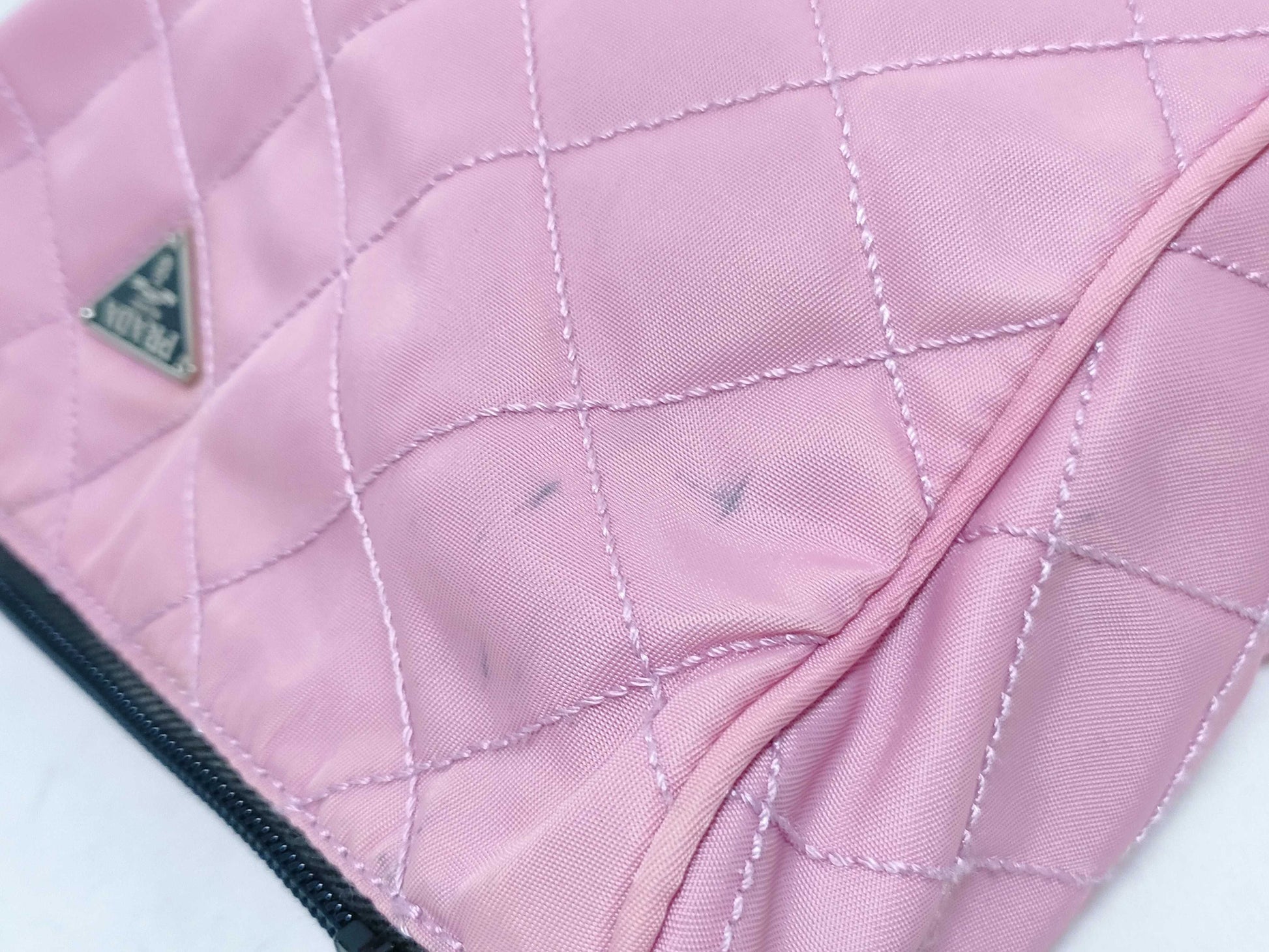 PRADA Nylon Nylon/Pink/Quilted Pouch
