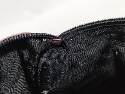 PRADA Nylon Nylon/Pink/Quilted Pouch
