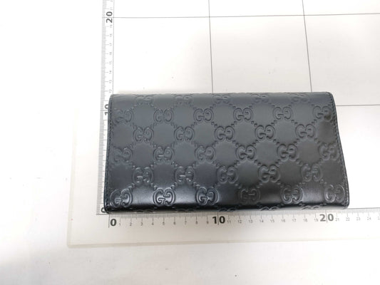 GUCCI Guccissima Long Wallet/388679 2067/Black/Guccissima/Ribbon Wallet