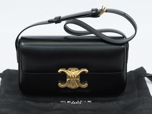 CELINE Triomphe Calfskin Shoulder Bag