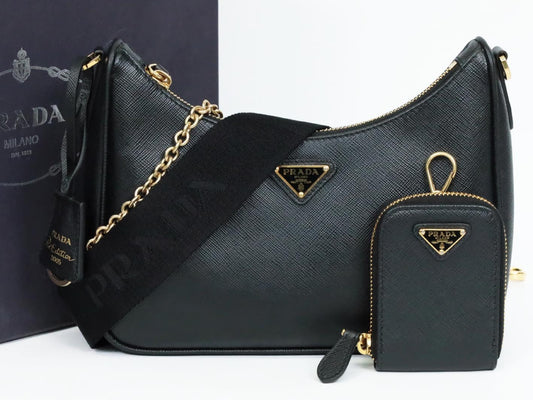PRADA Saffiano Leather Shoulder Bag 1BH204