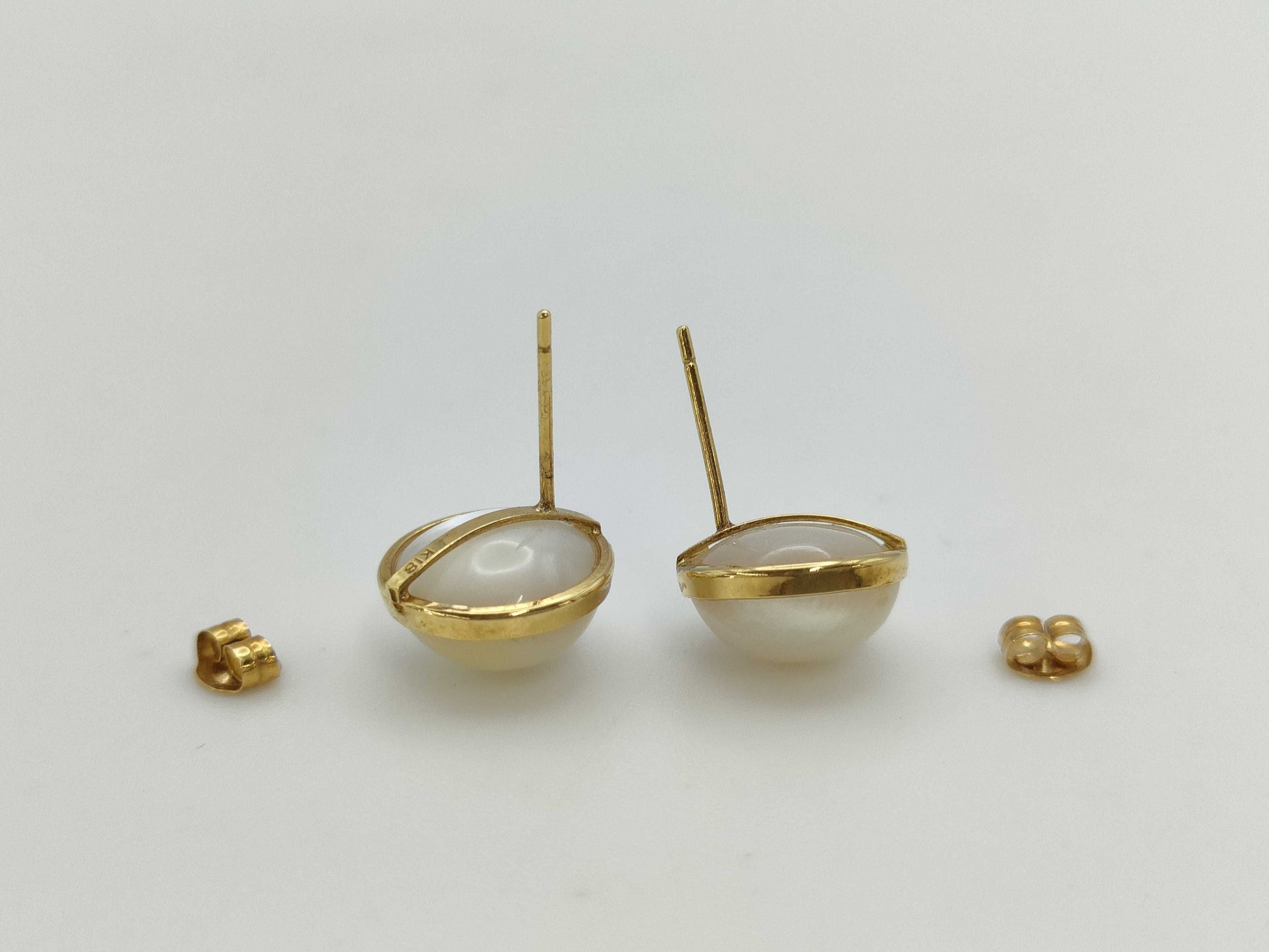 Mabe pearl diameter approximately 10.0-16.2mm D0.04ct K18 12.7g Other small items 