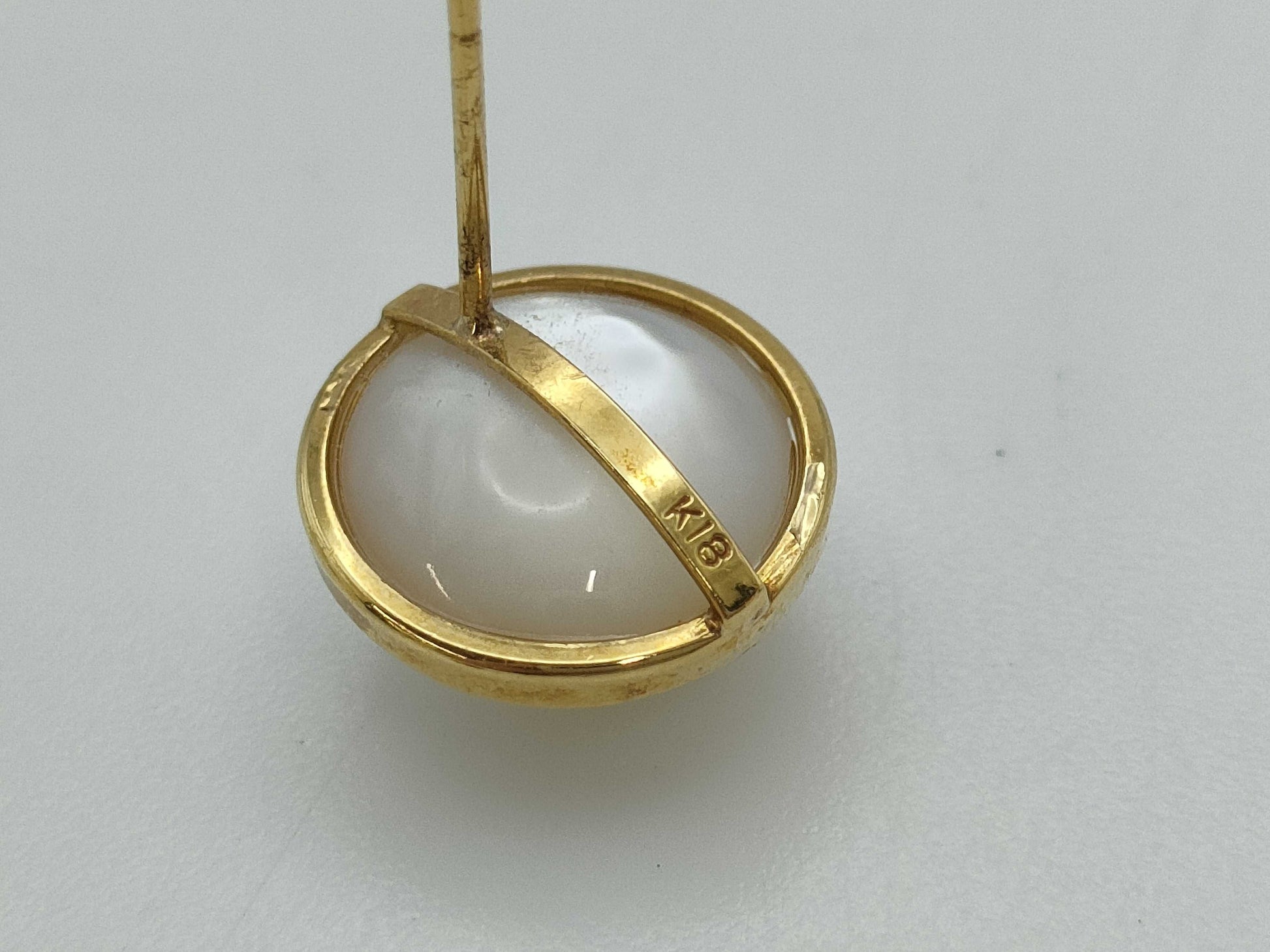 Mabe pearl diameter approximately 10.0-16.2mm D0.04ct K18 12.7g Other small items 