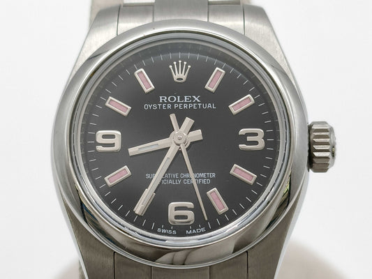 ROLEX 176200 706FV863 Black Dial Women's Watch