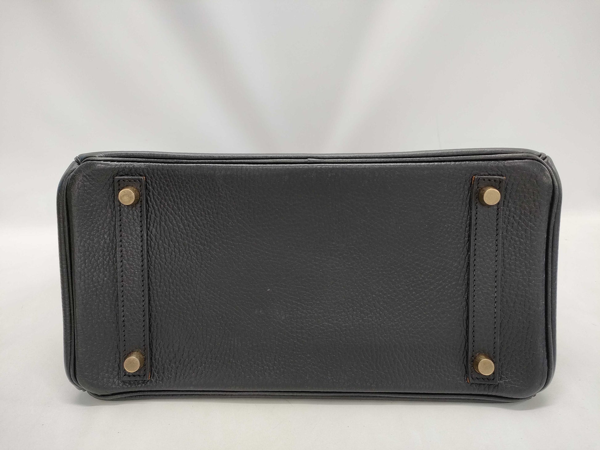 HERMES Birkin 30 Ardennes Black GP Hardware C Stamp 2 Keys Padlock Cloche Dust Bag Handbag
