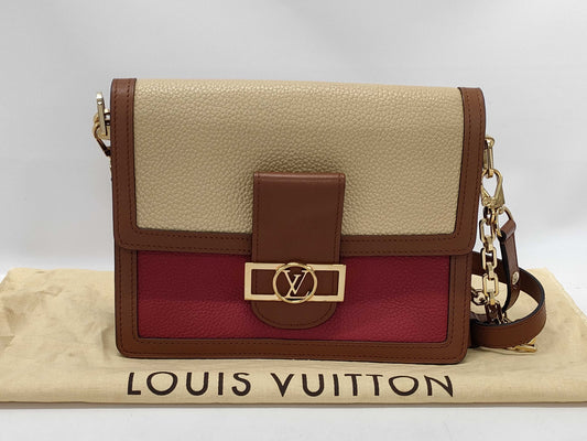 LOUIS VUITTON LV Logo Dauphine MM M53830 GI1109 Two-Strap Shoulder Bag