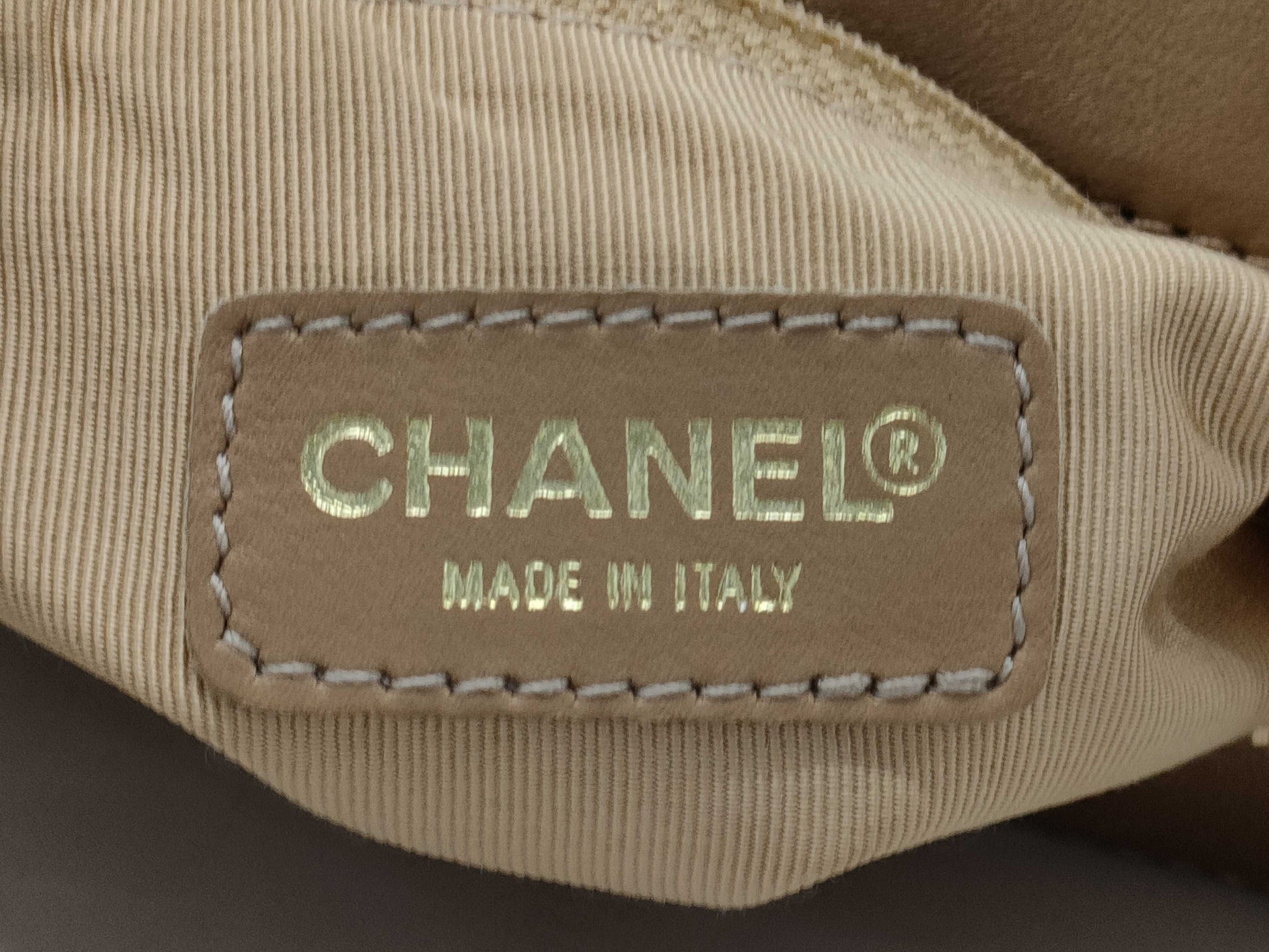 CHANEL Chocolate Bar One-Shoulder Bag with Gold Seal