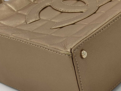 CHANEL Chocolate Bar One-Shoulder Bag with Gold Seal