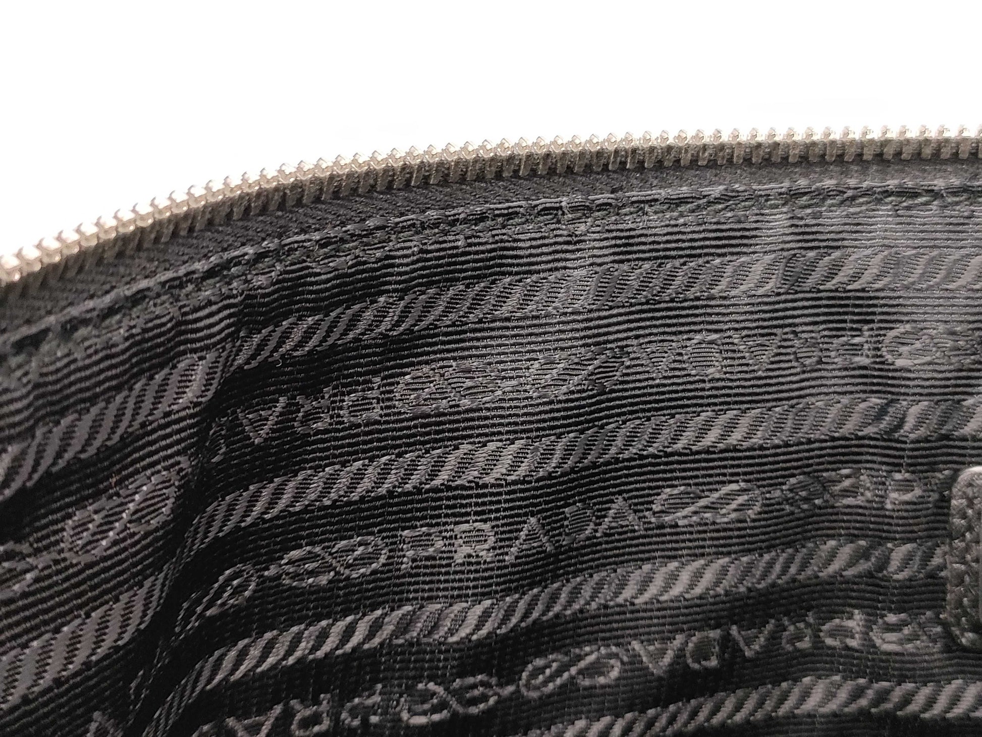 PRADA Triangle Plate Clutch Bag Black Clutch Bag