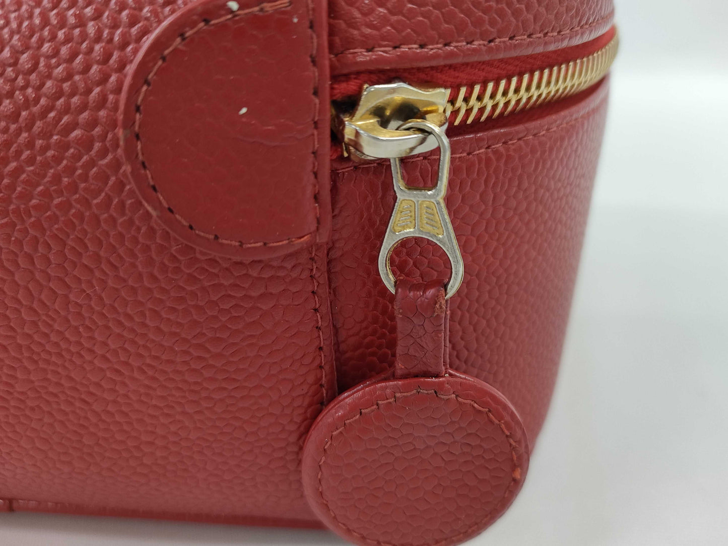 CHANEL Coco Mark Caviar Skin Vanity Bag