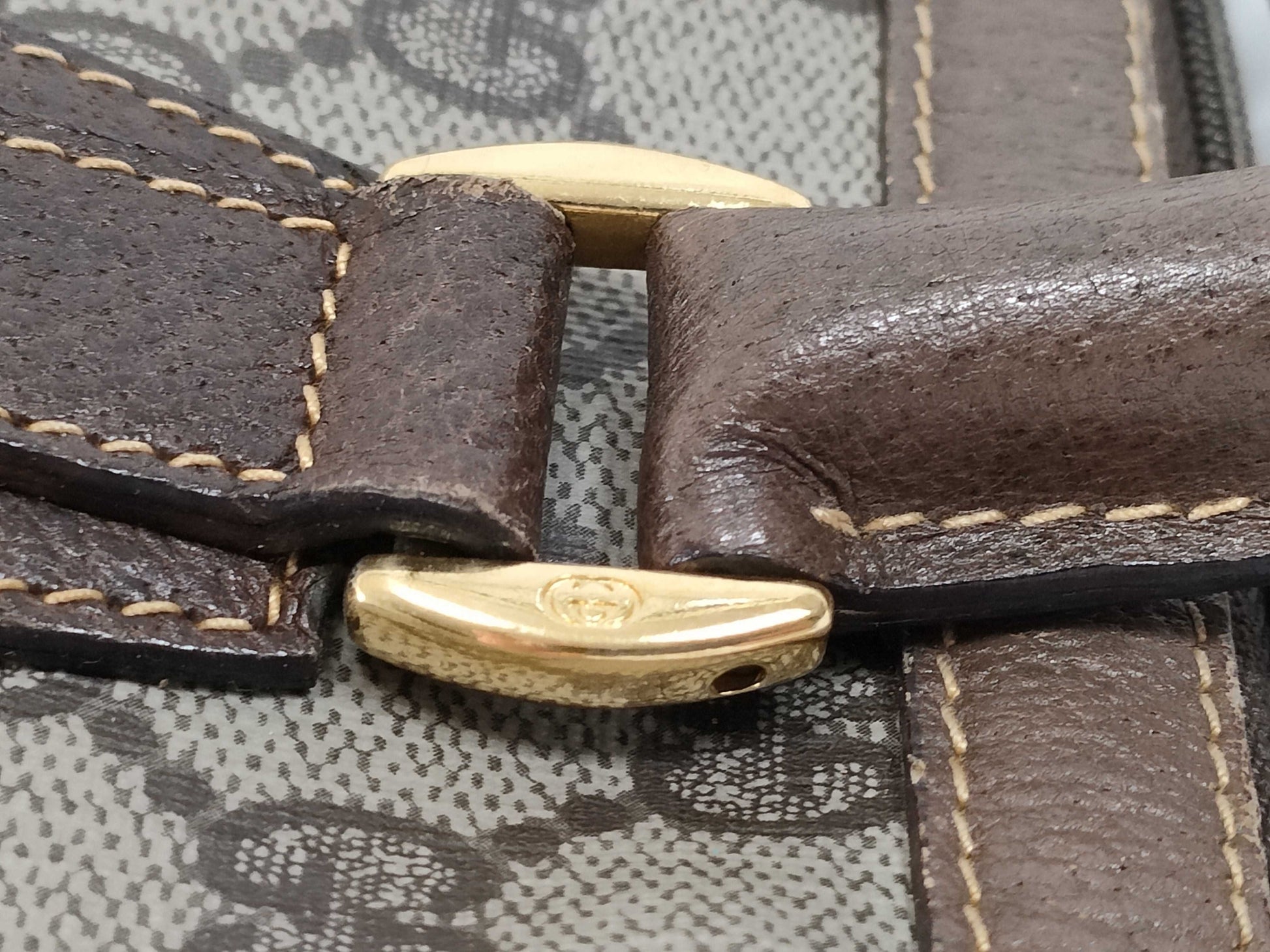 GUCCI GG Supreme Gucci 002.25.0167 Handbag Mini Boston Bag Old Gucci GG Supreme Leather Beige Brown Handbag