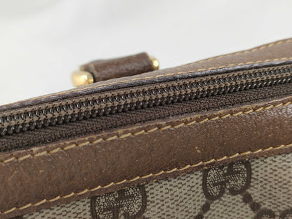 GUCCI GG Supreme Gucci 002.25.0167 Handbag Mini Boston Bag Old Gucci GG Supreme Leather Beige Brown Handbag