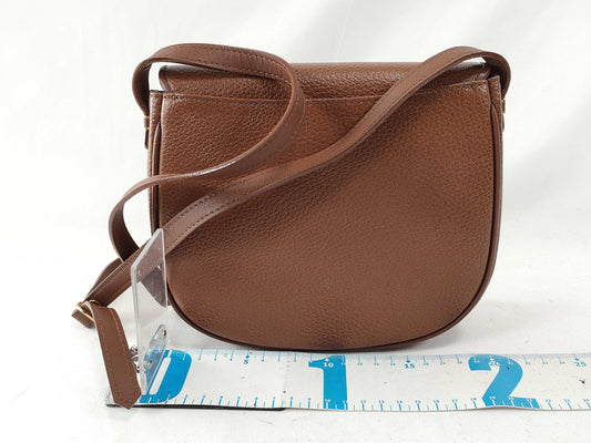 Burberrys Nova Check Leather Shoulder Bag Pochette Brown