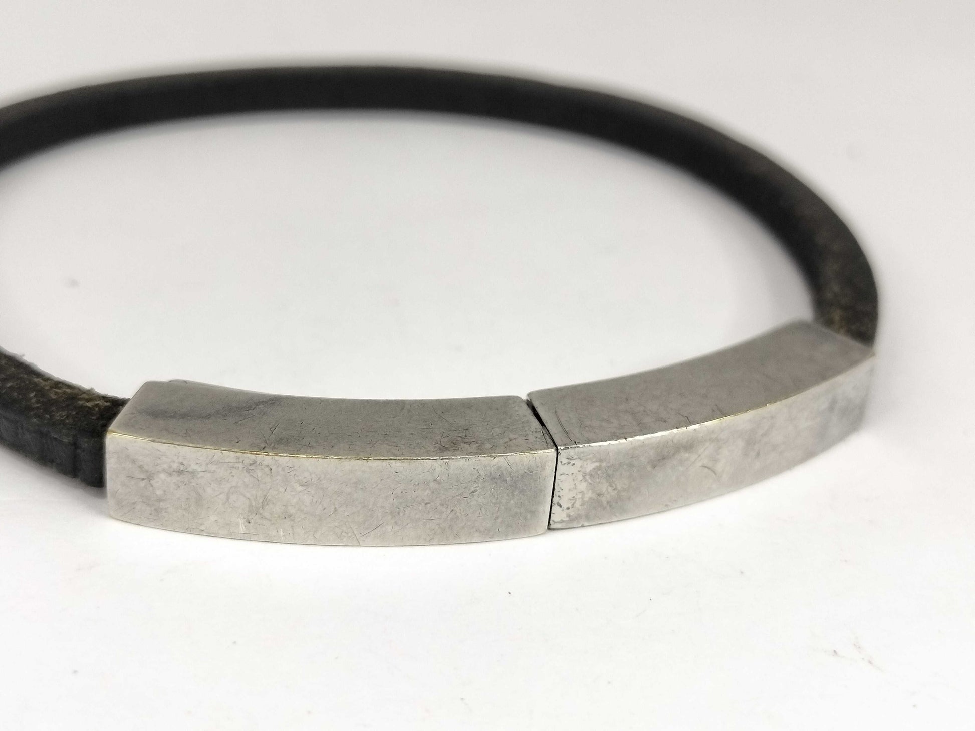 HERMES Bracelet Leather Bracelet Bangle