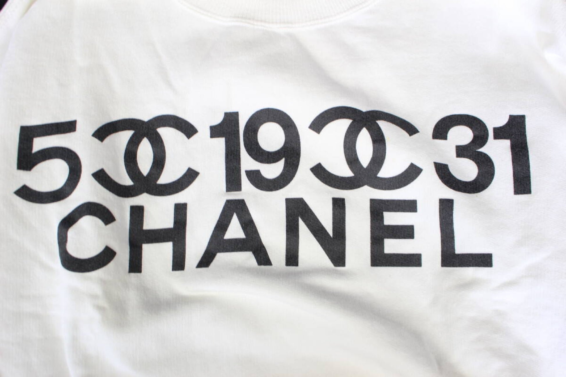 CHANEL Logo Sweatshirt, Women's, Size M, Tops