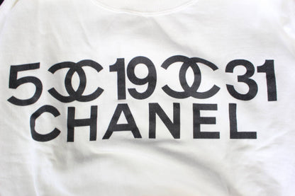 CHANEL Logo Sweatshirt, Women's, Size M, Tops