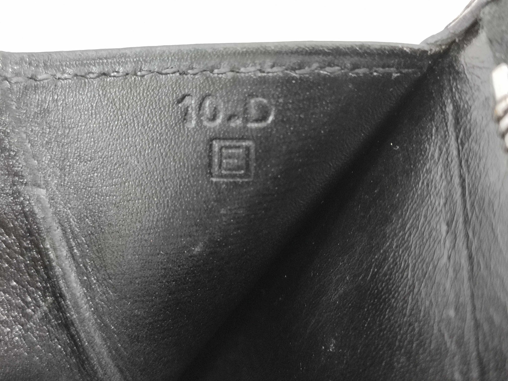 HERMES Bearn Bearn Box Calf Black □E Wallet