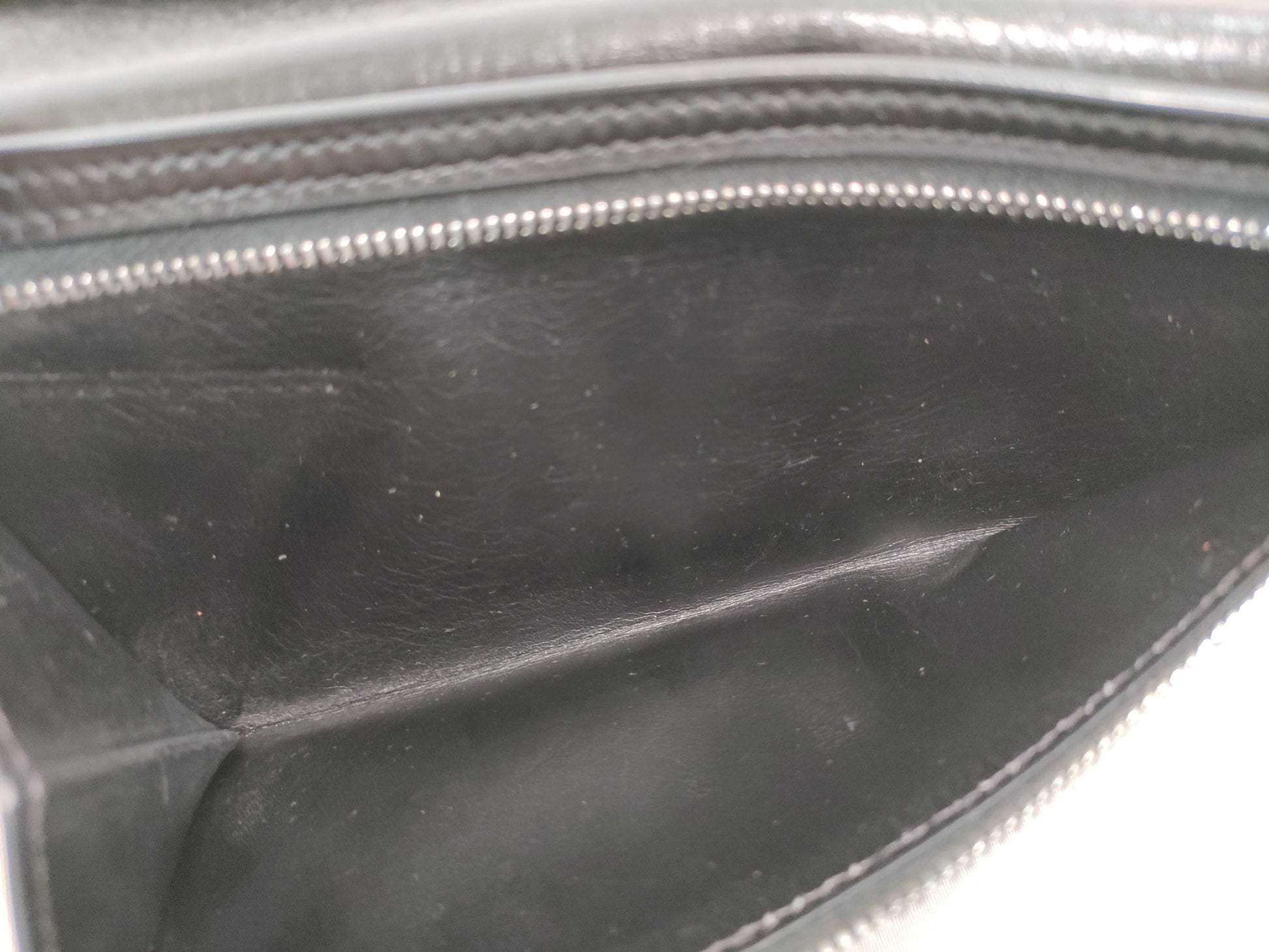 HERMES Bearn Bearn Box Calf Black □E Wallet