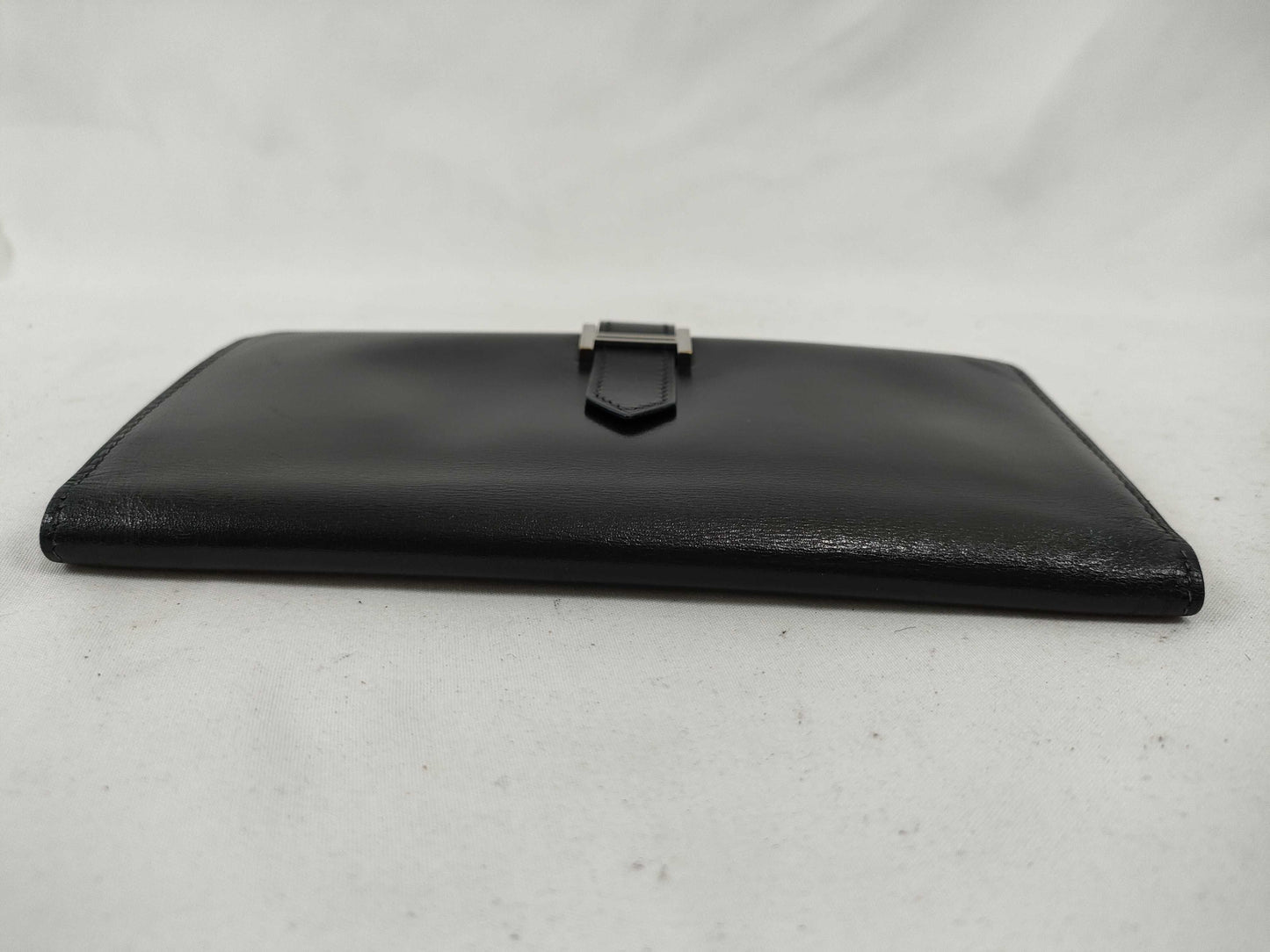 HERMES Bearn Bearn Box Calf Black □E Wallet