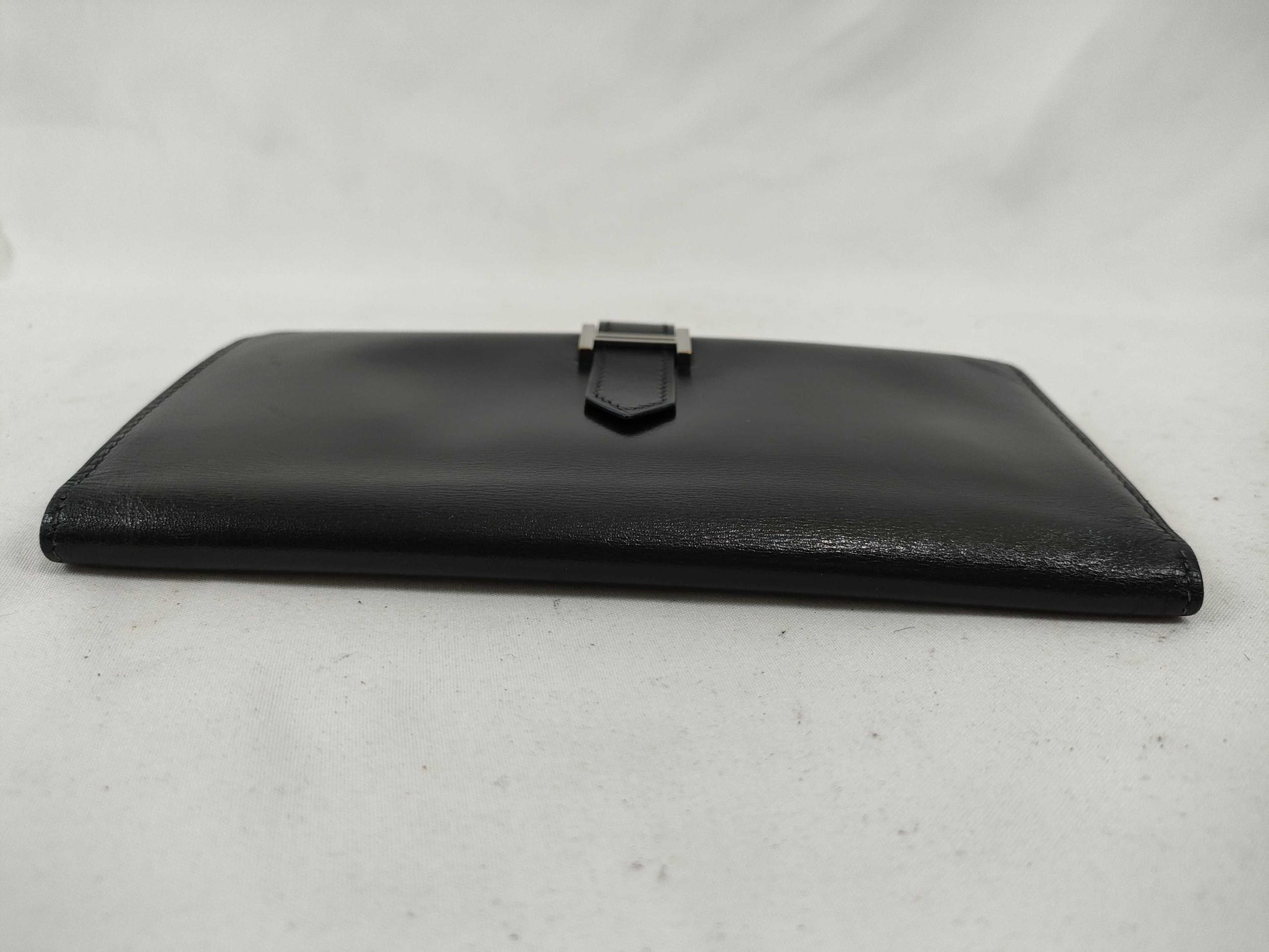 HERMES Bearn Bearn Box Calf Black □E Wallet