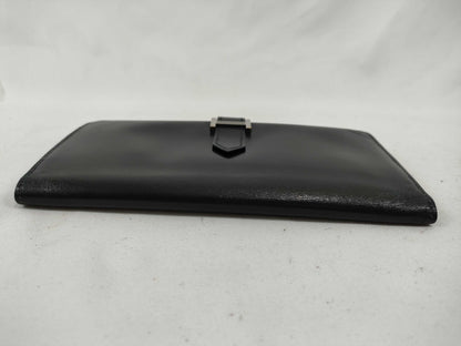 HERMES Bearn Bearn Box Calf Black □E Wallet