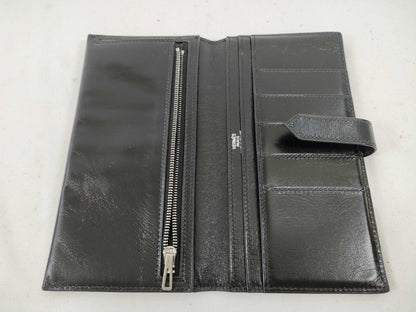 HERMES Bearn Bearn Box Calf Black □E Wallet