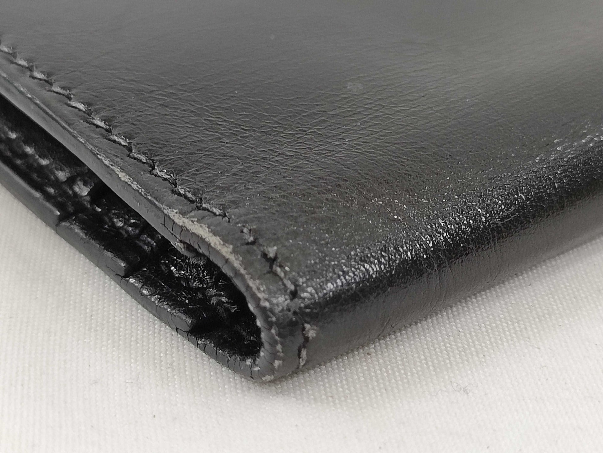 HERMES Bearn Bearn Box Calf Black □E Wallet