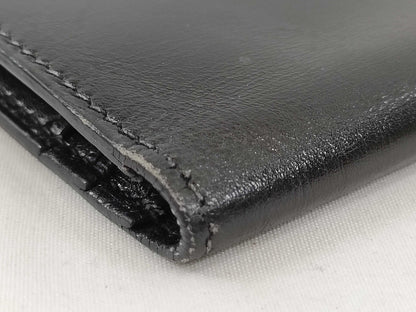 HERMES Bearn Bearn Box Calf Black □E Wallet