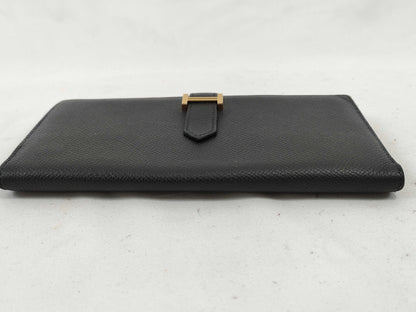 HERMES Bearn Bearn soufflet Epson Black C engraved wallet