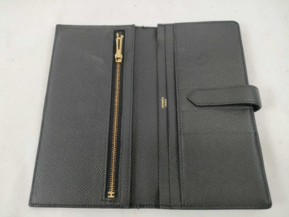 HERMES Bearn Bearn soufflet Epson Black C engraved wallet