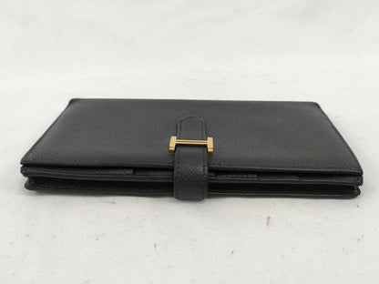 HERMES Bearn Bearn soufflet Epson Black C engraved wallet