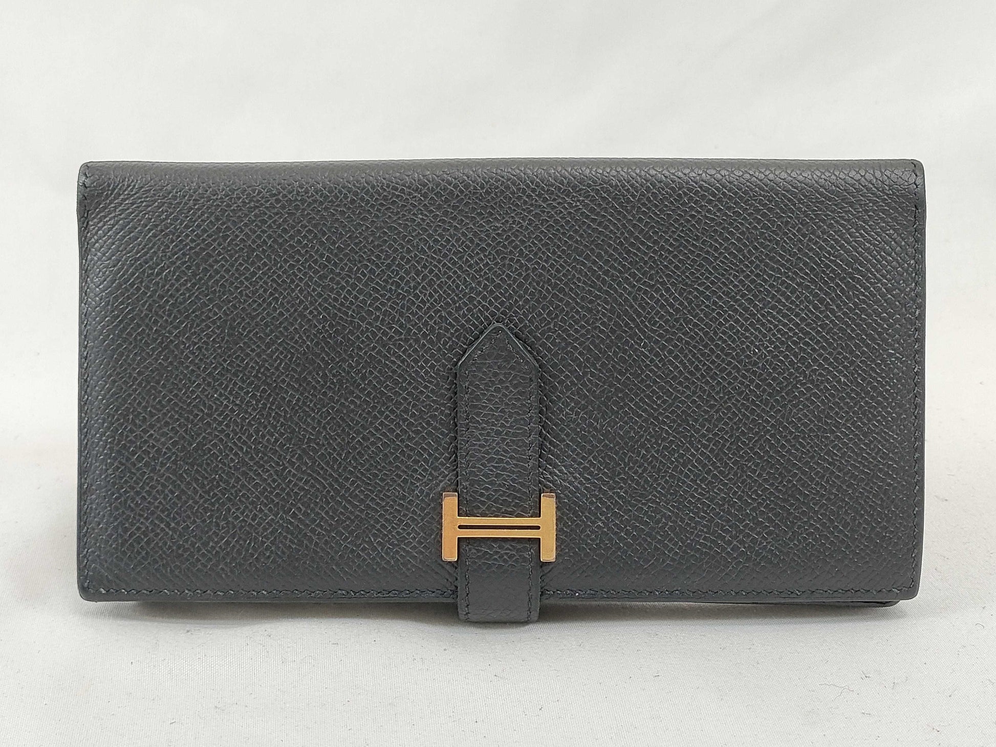 HERMES Bearn Bearn soufflet Epson Black C engraved wallet