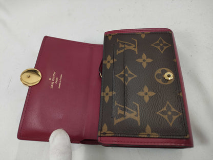 LOUIS VUITTON Monogram Portefeuille Flore Compact Wallet M64588