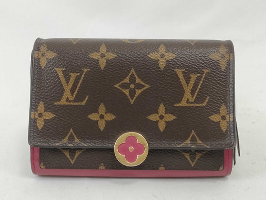 LOUIS VUITTON Monogram Portefeuille Flore Compact Wallet M64588