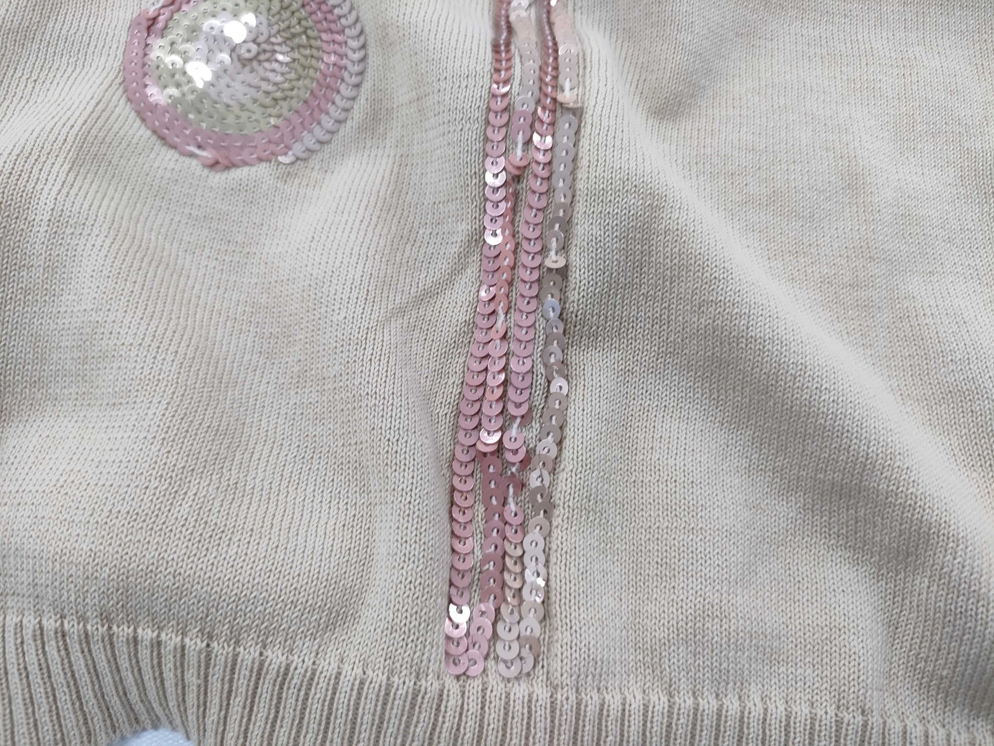 CHANEL Sequined Short Sleeve Top Size 38 P28069K00029 Tops
