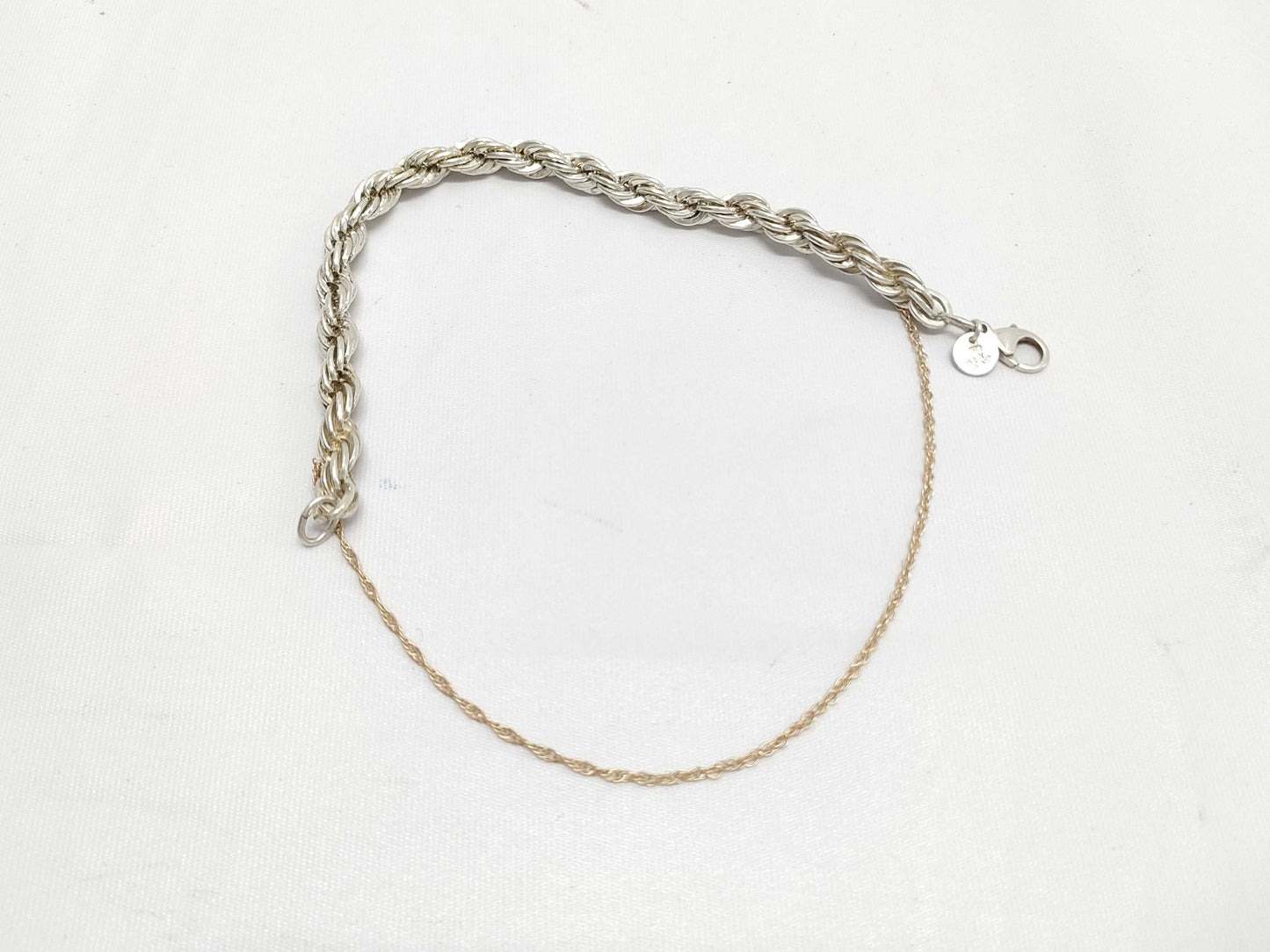Tiffany & Co. Twist Chain Bracelet in 18K Yellow Gold and 925 Silver, 17.8g