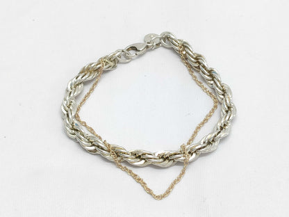 Tiffany & Co. Twist Chain Bracelet in 18K Yellow Gold and 925 Silver, 17.8g
