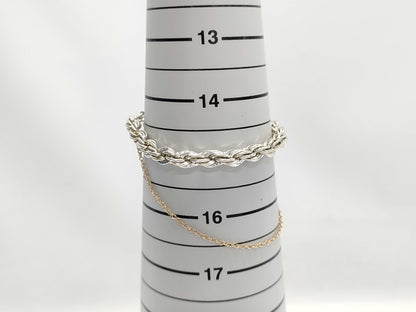 Tiffany & Co. Twist Chain Bracelet in 18K Yellow Gold and 925 Silver, 17.8g