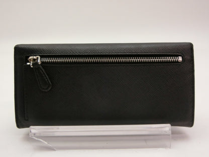 PRADA Saffiano Triangle Logo Wallet