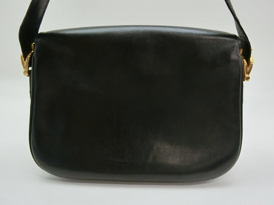 CELINE Leather Shoulder Bag with Carriage Hardware