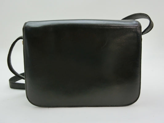 CELINE Leather Shoulder Bag with Carriage Hardware