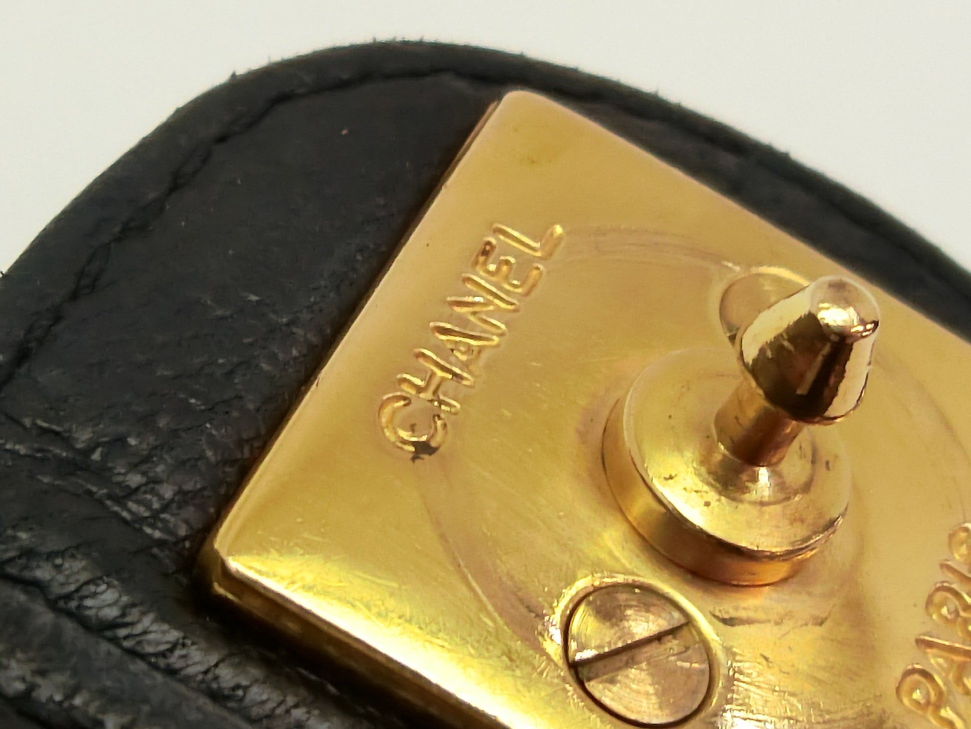 CHANEL Lambskin Matelasse Coco Mark Push Lock Shoulder Bag