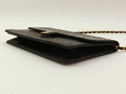 CHANEL Lambskin Matelasse Coco Mark Push Lock Shoulder Bag